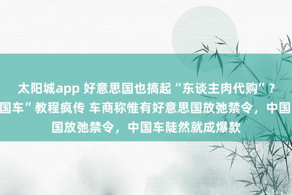太阳城app 好意思国也搞起“东谈主肉代购”？“去墨西哥买中国车”教程疯传 车商称惟有好意思国放弛禁令，中国车陡然就成爆款